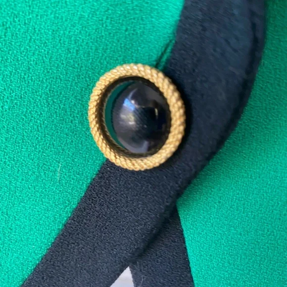 Vintage Carlisle Emerald and Black Women's Blazer - Picture 4 of 6